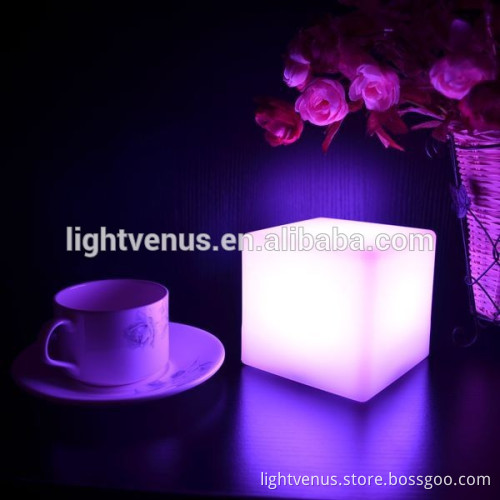 rechargeable plastic led portable iluminated table lamp for bar hotel bedroom